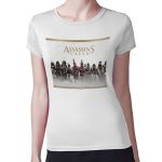 تيشرت نسائي مقاس: M بتصميم أساسنز كريد جميع الشخصيات