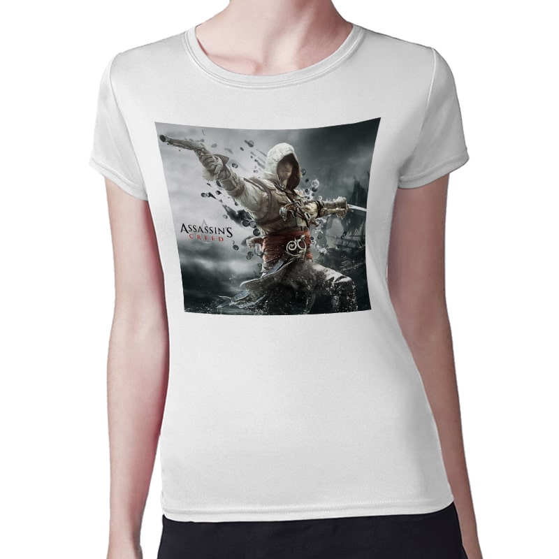 تيشرت نسائي مقاس: M بتصميم أساسنز كريد تيشرت نسائي مقاس: M بتصميم أساسنز كريد