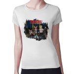 تيشرت نسائي مقاس: M بتصميم أعضاء فيري تيل