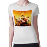 تيشرت نسائي مقاس: M بتصميم اصدقاء كونغ فو باندا