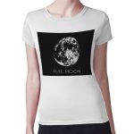 تيشرت نسائي مقاس: M بتصميم اكتمال القمر