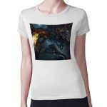 تيشرت نسائي مقاس: M بتصميم الأرواح الشريرة بلود بورن