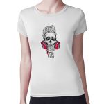 تيشرت نسائي مقاس: M بتصميم الأستماع الى الموسيقى