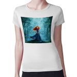 تيشرت نسائي مقاس: M بتصميم الأميرة ميريدا مع القوس والسهم