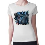 تيشرت نسائي مقاس: M بتصميم الاميرة مونونوكي في الغابة