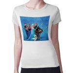 تيشرت نسائي مقاس: M بتصميم الشخصيات الرئيسيه لفروزن