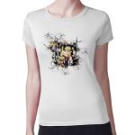 تيشرت نسائي مقاس: M بتصميم الشخصيات الفخمة كل الانميات