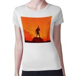 تيشرت نسائي مقاس: M بتصميم المحارب فورت نايت