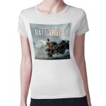 تيشرت نسائي مقاس: M بتصميم باتلفيلد 1 الدبابه الصغيره