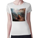 تيشرت نسائي مقاس: M بتصميم بندقية هجوميه باتل فيلد