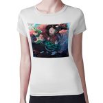 تيشرت نسائي مقاس: M بتصميم تانجيرو ونيزوكو