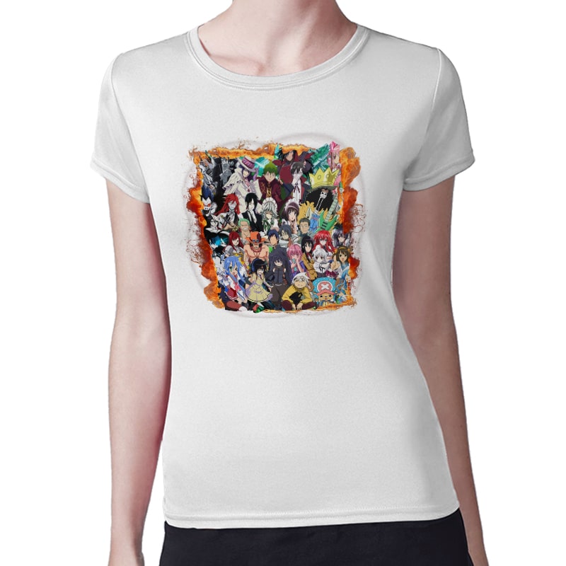تيشرت نسائي مقاس: M بتصميم جنون الانميات تيشرت نسائي مقاس: M بتصميم جنون الانميات