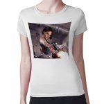 تيشرت نسائي مقاس: M بتصميم جيل فالنتاين اطلاق النار رزدنت ايفل 3