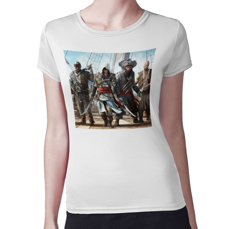 تيشرت نسائي مقاس: M بتصميم حرب بحريه أساسنز كريد تيشرت نسائي مقاس: M بتصميم حرب بحريه أساسنز كريد