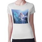 تيشرت نسائي مقاس: M بتصميم حصان إلسا الثلجي ملكة الثلج