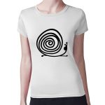 تيشرت نسائي مقاس: M بتصميم حلزون