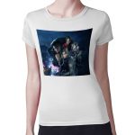 تيشرت نسائي مقاس: M بتصميم ريزدنت ايفل 2 جميع الشخصيات