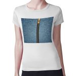 تيشرت نسائي مقاس: M بتصميم سحاب