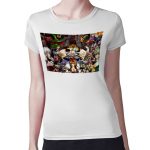 تيشرت نسائي مقاس: M بتصميم شخصيات أكاديميتي للأبطال