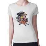 تيشرت نسائي مقاس: M بتصميم شخصيات ناروتو وهم صغار