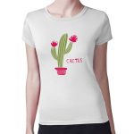 تيشرت نسائي مقاس: M بتصميم صبار رسم