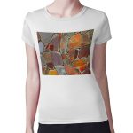 تيشرت نسائي مقاس: M بتصميم صخور ملونه