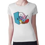 تيشرت نسائي مقاس: M بتصميم عائلة بانقتان شخصيات BTS