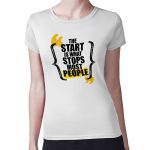 تيشرت نسائي مقاس: M بتصميم عبارات انجليزية