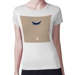 تيشرت نسائي مقاس: M بتصميم عيون تبكي