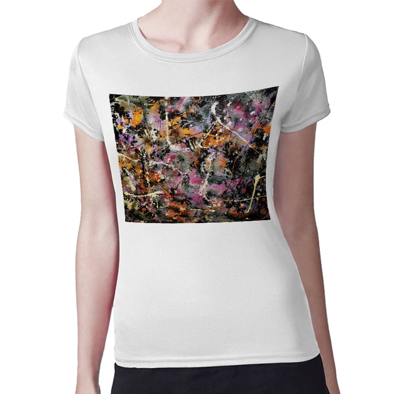 تيشرت نسائي مقاس: M بتصميم فن تجريدي تيشرت نسائي مقاس: M بتصميم فن تجريدي