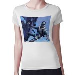 تيشرت نسائي مقاس: M بتصميم فورت نايت تسلق جبل جليدي