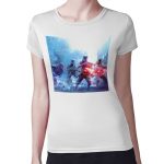 تيشرت نسائي مقاس: M بتصميم قتال جماعي باتلفيلد