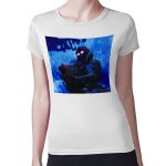 تيشرت نسائي مقاس: M بتصميم قتال رافين فورتنايت