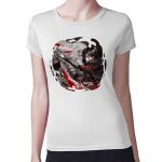 تيشرت نسائي مقاس: M بتصميم قتال ليفاي هجوم العمالقة