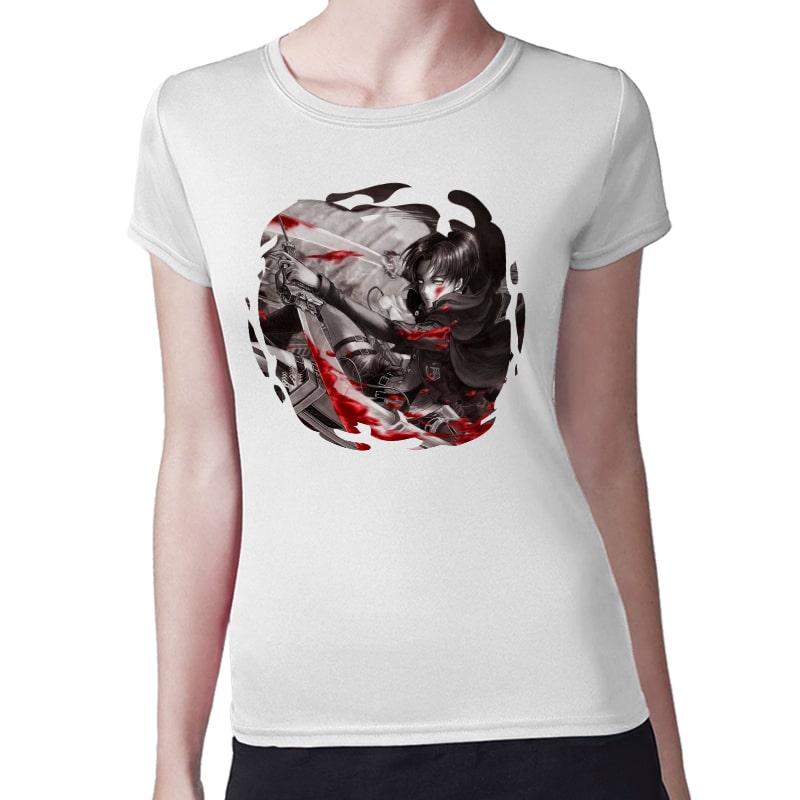 تيشرت نسائي مقاس: M بتصميم قتال ليفاي هجوم العمالقة تيشرت نسائي مقاس: M بتصميم قتال ليفاي هجوم العمالقة