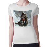 تيشرت نسائي مقاس: M بتصميم قتال مع القراصنه أساسنز كريد