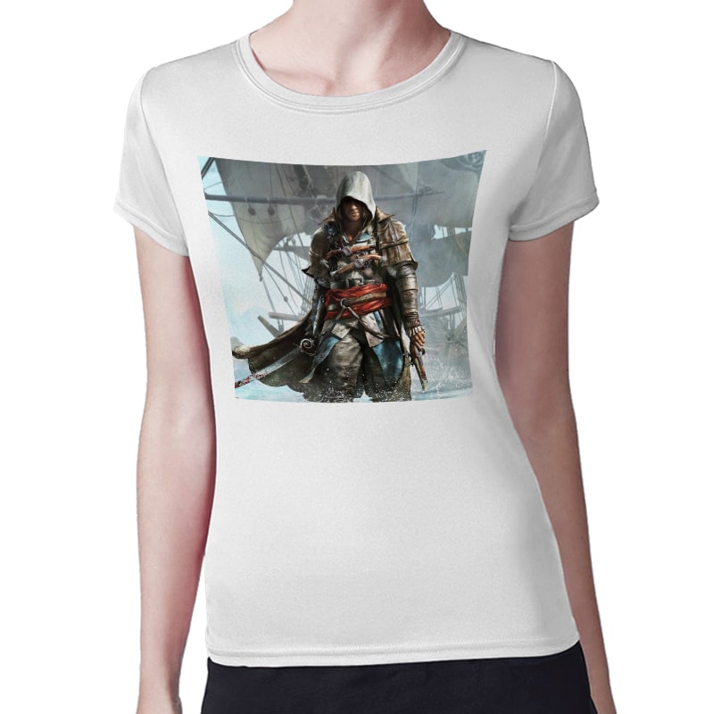 تيشرت نسائي مقاس: M بتصميم قتال مع القراصنه أساسنز كريد تيشرت نسائي مقاس: M بتصميم قتال مع القراصنه أساسنز كريد