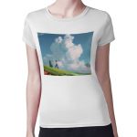 تيشرت نسائي مقاس: M بتصميم قلعه هاول المتحركة