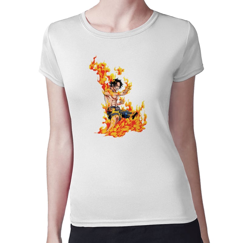 تيشرت نسائي مقاس: M بتصميم قوة إيس من ون بيس تيشرت نسائي مقاس: M بتصميم قوة إيس من ون بيس