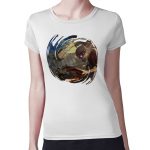 تيشرت نسائي مقاس: M بتصميم قوة ميكاسا انمي هجوم العمالقة