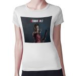 تيشرت نسائي مقاس: M بتصميم كلير رزدنت إيفل 2