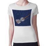 تيشرت نسائي مقاس: M بتصميم كمان مزخرف