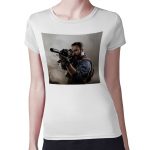 تيشرت نسائي مقاس: M بتصميم كول أوف ديوتي قناص