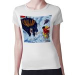 تيشرت نسائي مقاس: M بتصميم لوفي ضد سيزار ون بيس