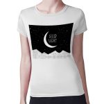 تيشرت نسائي مقاس: M بتصميم ليله سعيده