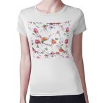 تيشرت نسائي مقاس: M بتصميم مورد