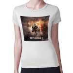 تيشرت نسائي مقاس: M بتصميم نداء الواجب باتلفيلد