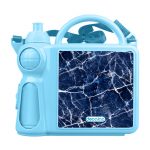 حافظة طعام بتصميم أزرق وأبيض