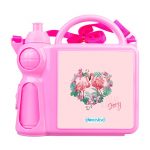 حافظة طعام بتصميم زوجين الحب فلامنغو