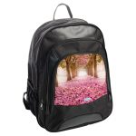 حقيبة ظهر جلدية بتصميم اشجار الساكورا